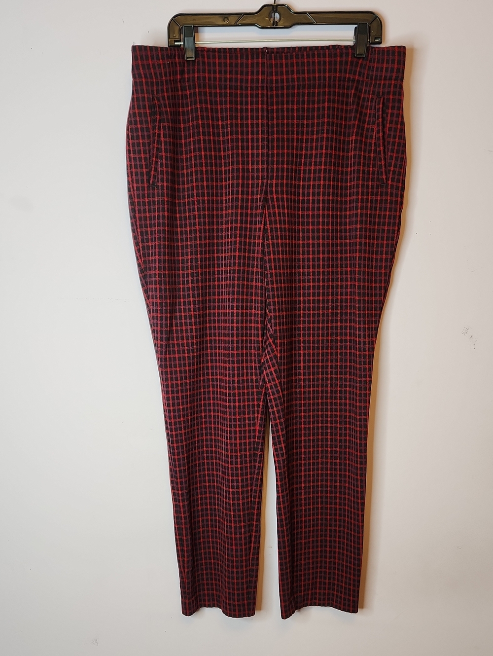 J.JILL Ponte Slim Leg Plaid, size L